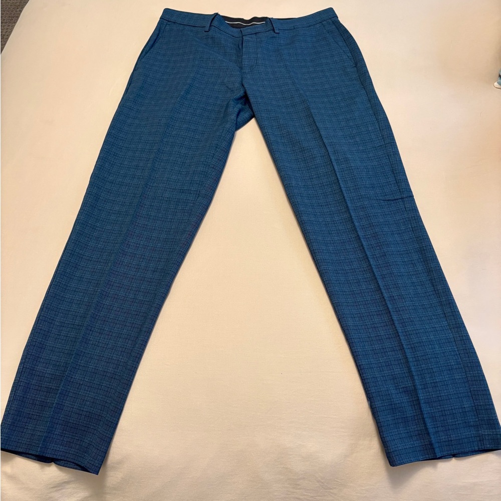 Men's Blue Checkered Pants by Reaction